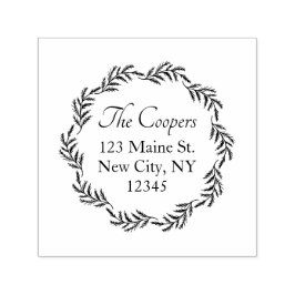 Carimbo Auto Entintado Endereço de devolução de feriado do nome da famíli