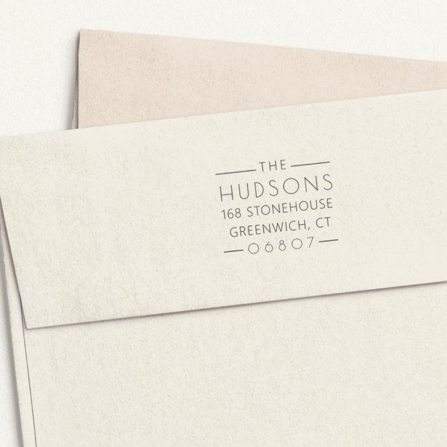 Carimbo Auto Entintado Endereço de Devolução de Linhas Clássicas (Criador carregado)