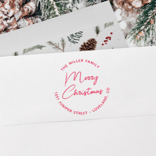 Carimbo Auto Entintado Endereço de devolução de natal simples do script d