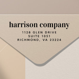 Carimbo Auto Entintado Endereço de devolução de negócios moderno