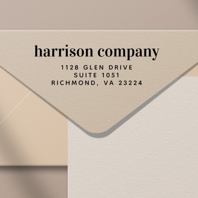 Carimbo Auto Entintado Endereço de devolução de negócios moderno (Criador carregado)