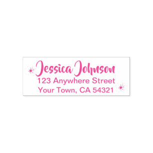 Carimbo Auto Entintado Endereço de devolução de nome personalizado bonito