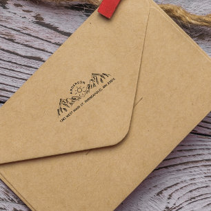 Carimbo Auto Entintado Endereço de devolução de nome personalizado escrit