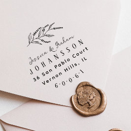 Carimbo Auto Entintado Endereço de devolução de nomes de Casais de Lavand