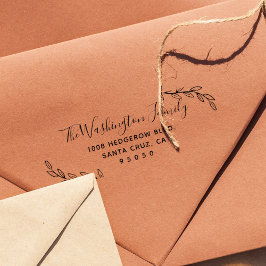 Carimbo Auto Entintado Endereço de devolução de nomes de família de scrip