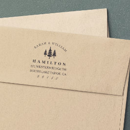 Carimbo Auto Entintado Endereço de devolução de pinos de altura