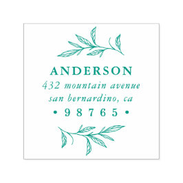 Carimbo Auto Entintado Endereço de Devolução de Prados Selvagens Botânica