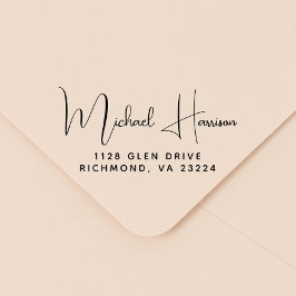 Carimbo Auto Entintado Endereço de Devolução de Script de Assinatura Mode