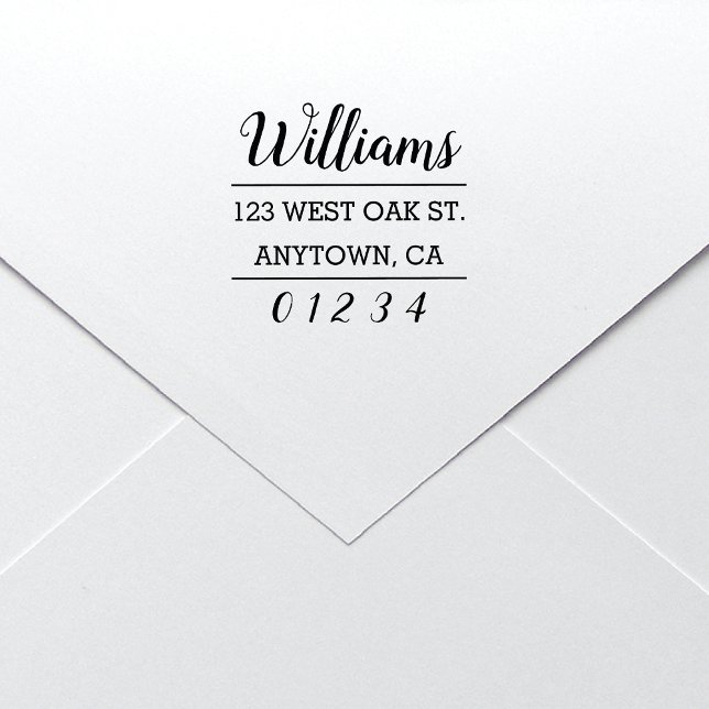 Carimbo Auto Entintado Endereço de Devolução de Script de Caligrafia Mode (Criador carregado)