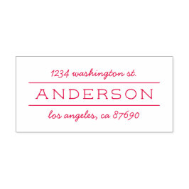 Carimbo Auto Entintado Endereço de Devolução de Script de Nome da Família