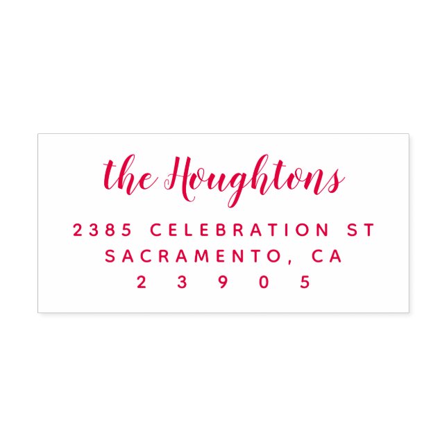 Carimbo Auto Entintado Endereço de Devolução de Script do Nome da Família (Design)