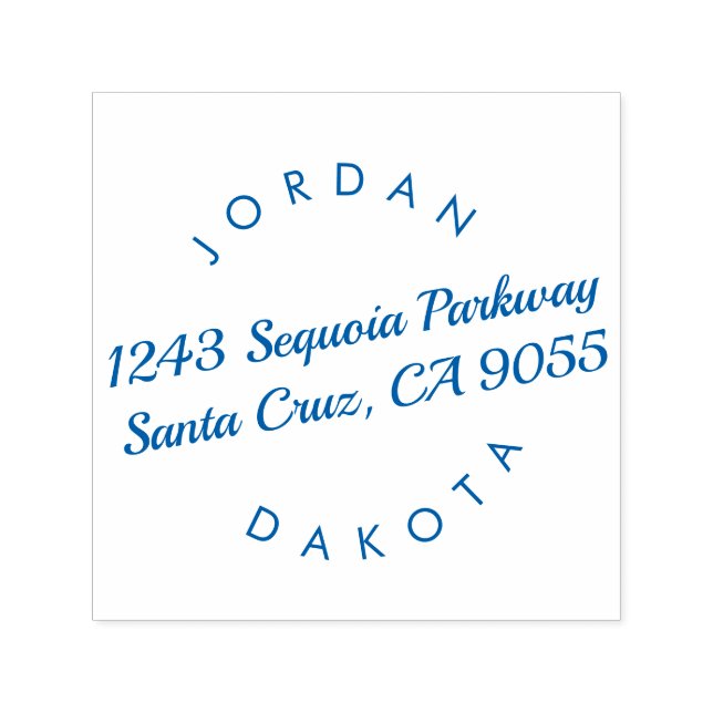 Carimbo Auto Entintado Endereço de Devolução de Script Moderno de Nomes d (Design)