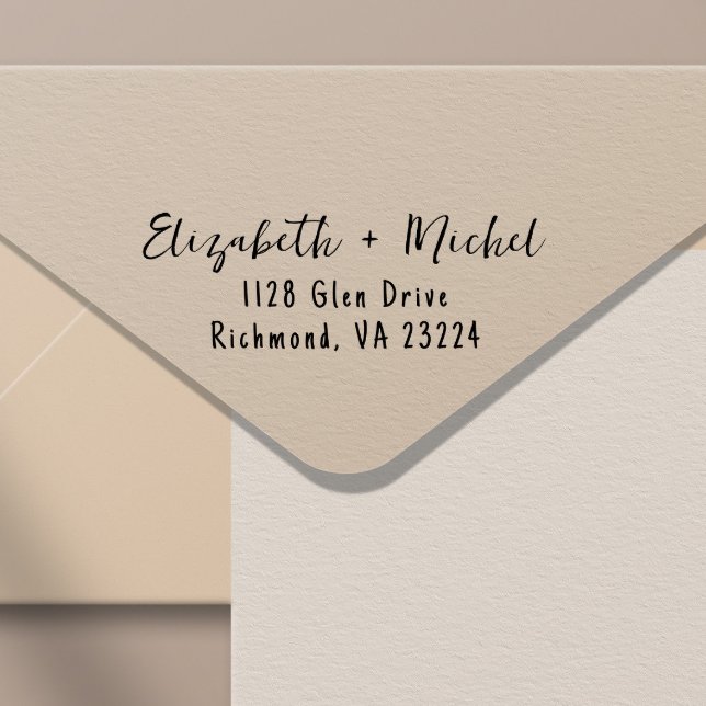 Carimbo Auto Entintado Endereço de Devolução de Script Quirky Whimsical (Criador carregado)