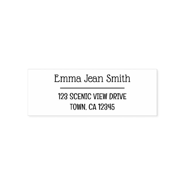 Carimbo Auto Entintado Endereço de Devolução de Serif do Cliente Moderno  (Design)