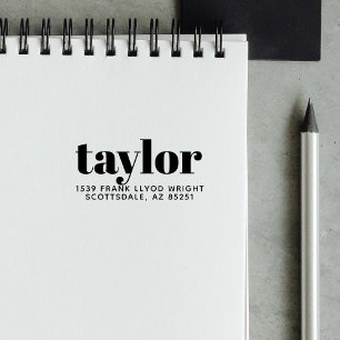 Carimbo Auto Entintado Endereço de devolução de tendências Na moda minima