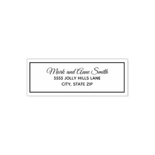 Carimbo Auto Entintado Endereço de devolução do apelido do Sobrenome d