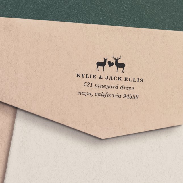 Carimbo Auto Entintado Endereço de devolução do Buck e do Doe (Criador carregado)