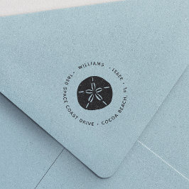 Carimbo Auto Entintado Endereço de devolução do dólar de areia