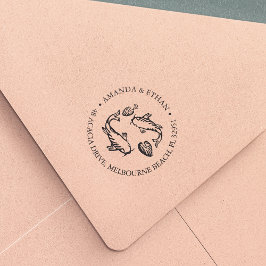 Carimbo Auto Entintado Endereço de devolução do Koi Pond