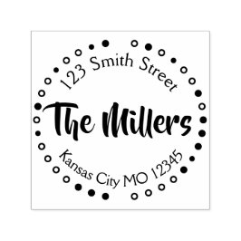 Carimbo Auto Entintado Endereço de devolução do Monograma Clássico