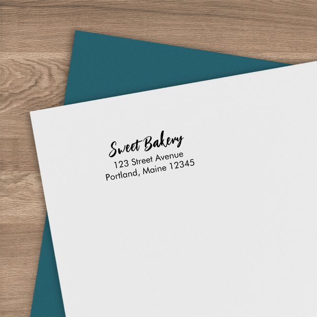 Carimbo Auto Entintado Endereço de Devolução do Nome Comercial do Script  (Criador carregado)