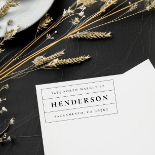 Carimbo Auto Entintado Endereço de Devolução do Nome da Família de Ne