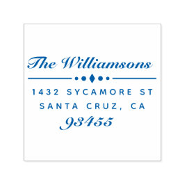 Carimbo Auto Entintado Endereço de Devolução do Nome da Família de Script