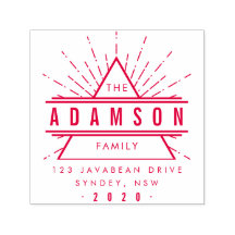 Endereço de devolução do nome da família do triâng