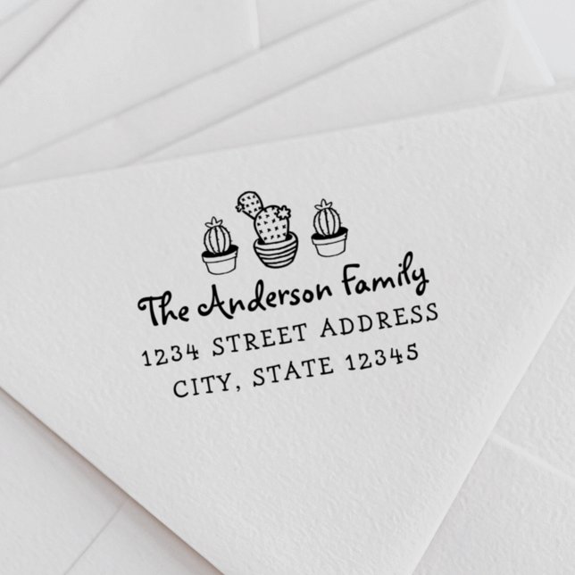 Carimbo Auto Entintado Endereço de devolução do nome da família personali (Criador carregado)