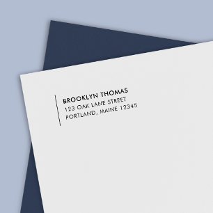 Carimbo Auto Entintado Endereço de Devolução do Nome da Linha Moderna