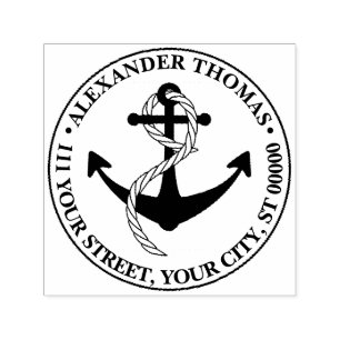 Carimbo Auto Entintado Endereço de devolução do nome de remessa da âncora