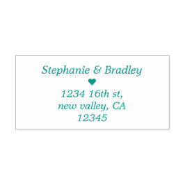 Carimbo Auto Entintado Endereço de Devolução do Nome do Casal de Casament