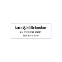 Endereço de devolução do nome do Casal em negrito