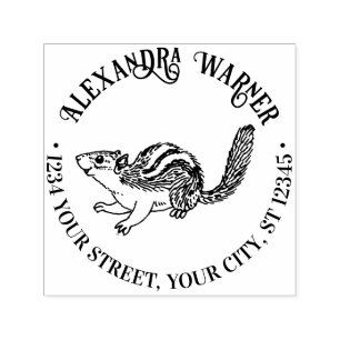 Carimbo Auto Entintado Endereço de devolução do nome do chipset de corte 