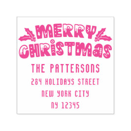 Carimbo Auto Entintado Endereço de Devolução do Nome do Script Moderno do