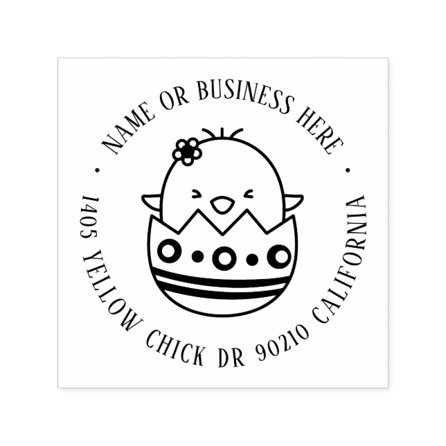 Carimbo Auto Entintado Endereço de devolução do nome personalizado do Pin (Design)