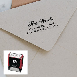 Carimbo Auto Entintado Endereço de devolução do Rico da família