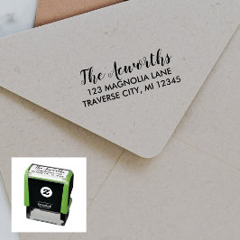 Carimbo Auto Entintado Endereço de devolução do Rico da família