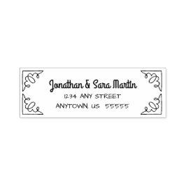 Carimbo Auto Entintado Endereço de devolução dos cantos do rabo