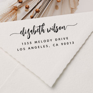 Carimbo Auto Entintado Endereço de Devolução Elegante Profissional ou Pes