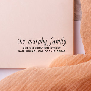 Carimbo Auto Entintado Endereço de devolução Elegante Simples