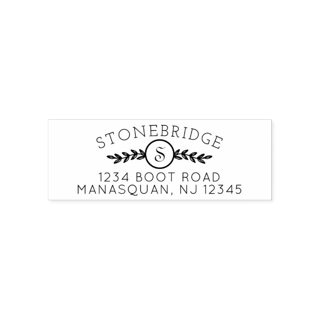 Carimbo Auto Entintado Endereço de devolução inicial com Greenery (Design)