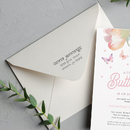 Carimbo Auto Entintado Endereço de devolução manuscrito de diversão casua