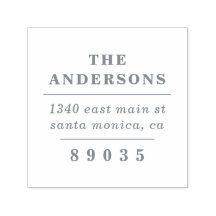 Endereço de devolução mínima da família Elegante e