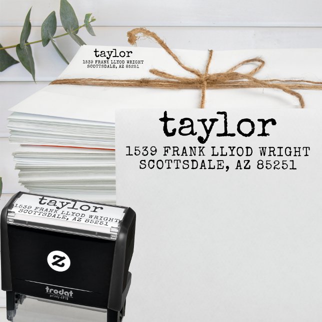 Carimbo Auto Entintado Endereço de devolução mínima para máquinas de escr (Criador carregado)