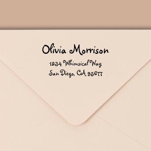 Carimbo Auto Entintado Endereço de devolução mínima para tipografia moder