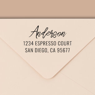 Carimbo Auto Entintado Endereço de devolução mínima para tipografia moder