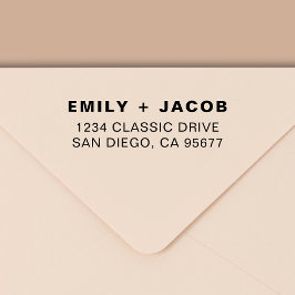 Carimbo Auto Entintado Endereço de devolução mínima para tipografia moder