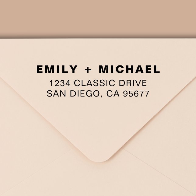 Carimbo Auto Entintado Endereço de devolução mínima para tipografia moder (Criador carregado)