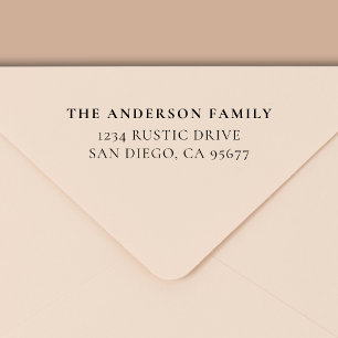 Carimbo Auto Entintado Endereço de devolução mínima para tipografia moder